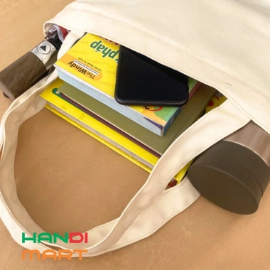 Túi xách nữ Hasu tote canvas khép zip - Đựng đồ cá nhân, giá chỉ 35.000₫ 2