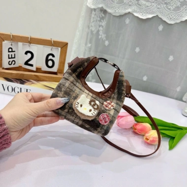 Túi xách nữ mini caro đeo chéo hình mèo dễ thương, nhẹ gọn, phù hợp đi dạo phố - Uyên Store DK085