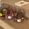 Túi xách nữ mini caro đeo chéo hình mèo dễ thương, nhẹ gọn, phù hợp đi dạo phố - Uyên Store DK085 4