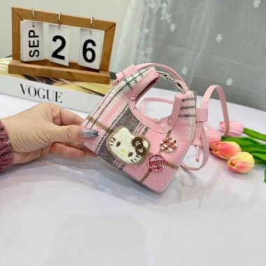 Túi xách nữ mini caro đeo chéo hình mèo dễ thương, nhẹ gọn, phù hợp đi dạo phố - Uyên Store DK085