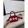 Túi xách nữ mini hoa len vintage Hàn Quốc, dáng hộp tiểu thư, giá 69.000₫ 2