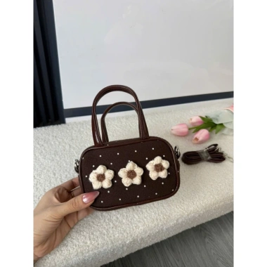 Túi xách nữ mini hoa len vintage Hàn Quốc, dáng hộp tiểu thư, giá 69.000₫