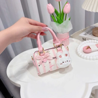 Túi Xách TL Dáng Trống Hoạ Tiết Dễ Thương Size 16 Đựng Nhiều Đồ Cho Chị Em Đi Chơi, Đi Tiệc 3