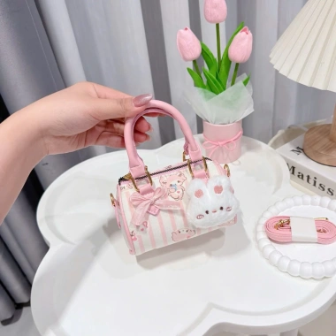 Túi Xách TL Dáng Trống Hoạ Tiết Dễ Thương Size 16 Đựng Nhiều Đồ Cho Chị Em Đi Chơi, Đi Tiệc 8