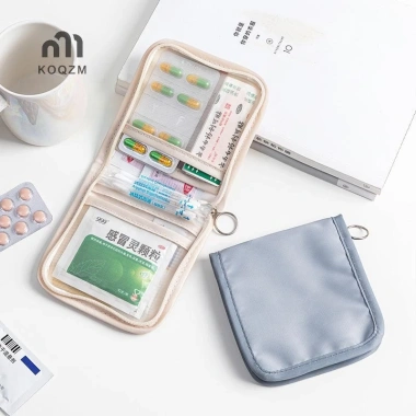Túi y tế di động gập lại, mở rộng khóa kéo - Bộ sơ cứu du lịch ngoài trời, lưu trữ thiết yếu