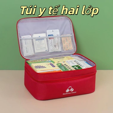 Túi y tế hai tầng - Cấp cứu di động, đi công tác, gia đình, chống dịch 75.000₫ 2