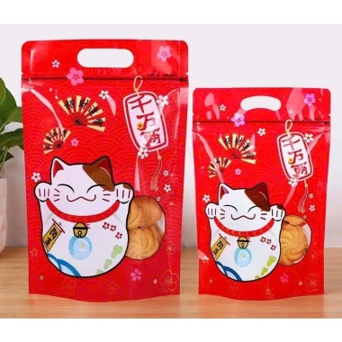 Túi zip 500g đựng kẹo mẫu mèo trắng - Giá chỉ 18.000đ, giảm từ 21.600đ 5