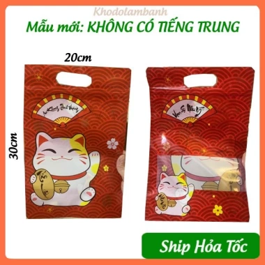 Túi zip 500g đựng kẹo mẫu mèo trắng - Giá chỉ 18.000đ, giảm từ 21.600đ 7