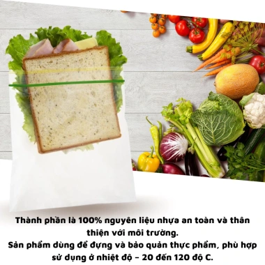 Túi zip đa năng Shinshen 1L/3L khóa kéo an toàn, giữ hương vị thực phẩm - Hộp 20 cái