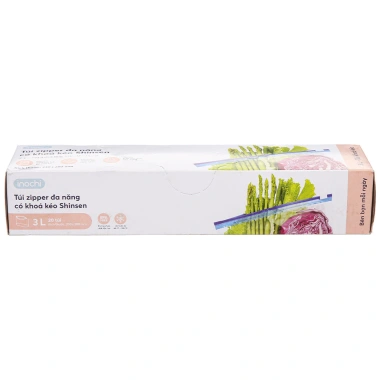 Túi zip đa năng Shinshen 1L/3L khóa kéo an toàn, giữ hương vị thực phẩm - Hộp 20 cái
