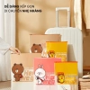 Túi Zip Du Lịch Line Friends Nhà Niêu - Đa màu, dày dặn, khóa trượt, dễ phân loại, 61k