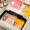 Túi Zip Du Lịch Line Friends Nhà Niêu - Đa màu, dày dặn, khóa trượt, dễ phân loại, 61k 5