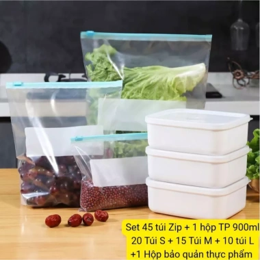 Túi Zip Đựng Thực Phẩm – Bảo Quản Đồ Khô, Đồ Tươi, An Toàn – Giá 23.000₫