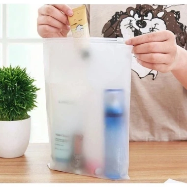 Túi zip lụa mờ PE trong suốt 100 chiếc - Đựng quần áo, mỹ phẩm, giày dép, du lịch, giá 84.000 VND 2