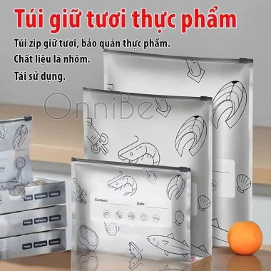 Túi zip nhôm bảo quản thực phẩm kín khí, giữ mùi, tái dùng - Giá chỉ 40.000đ 7