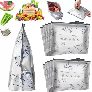 Túi zip nhôm bảo quản thực phẩm kín khí, giữ mùi, tái dùng - Giá chỉ 40.000đ 8