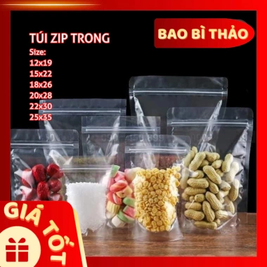 Túi Zip Trong Đáy Đứng 1kg - 2 Mặt Trong, Bảo Quản An Toàn, Giá 50.900₫