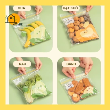 Túi Zipper Đựng Thực Phẩm An Toàn Tiện Dụng, Ghi Ngày Tháng - Giá Ưu Đãi 29.6k 3