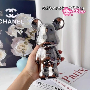 Tượng Decor Gấu Bearbrick Gốm Mạ Tinh Điện Cao Cấp - Trang Trí Bàn Học và Nhà Cửa 95.5k