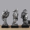 Tượng decor Không nghe, Không nói, Không nhìn - Set bộ tam không, trang trí phòng khách & cafe, giá ưu đãi 219.000₫ 2