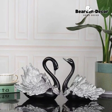 Tượng Thạch Cao Cặp Đôi Thiên Nga - Trang Trí Sang Trọng, Decor Bàn & Nhà 175.000₫