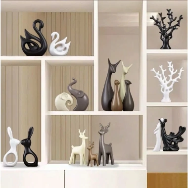 Tượng Trang Trí Nghệ Thuật Gốm Sứ - Decor Nhà Cửa, Phòng Khách, Giá Ưu Đãi 149.000đ 5