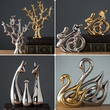 Tượng Trang Trí Nghệ Thuật Gốm Sứ - Decor Nhà Cửa, Phòng Khách, Giá Ưu Đãi 149.000đ 6