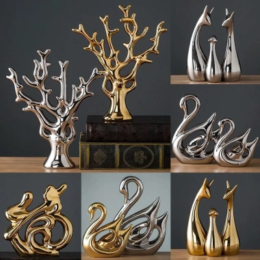 Tượng Trang Trí Nghệ Thuật Gốm Sứ - Decor Nhà Cửa, Phòng Khách, Giá Ưu Đãi 149.000đ 8