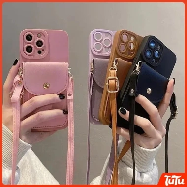 TuTu Crossbody Khe Cắm Thẻ - Túi Đựng iPhone 13‑15, 7‑8 Plus - Vỏ Silicon Chống Sốc