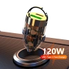 Twitch 120W Mini USB Sạc Xe Hơi PD Siêu Nhanh Đầu Sạc Vô Hình cho Huawei Xiaomi