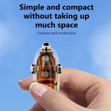 Twitch 120W Mini USB Sạc Xe Hơi PD Siêu Nhanh Đầu Sạc Vô Hình cho Huawei Xiaomi