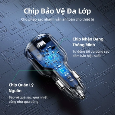 UGREEN Sạc ô tô 130W PD3.0 nhanh 3 cổng USB-A và USB-C, hỗ trợ iPhone 16/15/14/13 Pro Max, Xiaomi, OPPO - 399.000đ