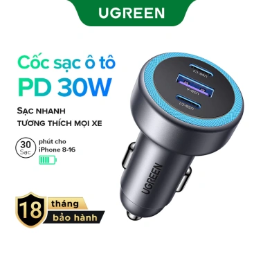 UGREEN Sạc Xe Hơi PD30W USB-C, Sạc Nhanh 30W cho iPhone 16 Pro Max – Giá 169.000₫