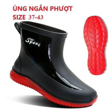 Ủng ngắn đi mưa size 38-43, đế cứng, thích hợp làm vườn & phượt - Giá chỉ 27.434₫