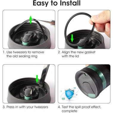 UPLACKEY Miếng Đệm Nắp Cốc & Vòng Đệm Chai Nước Silicon Chống Thấm 16oz-20oz Niêm Phong Tuyệt Đối Giá 31.900 3