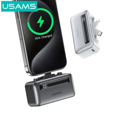 Usams 2in1 Mini Power Bank 4.500mAh – Sạc nhanh Type‑C & iP, Nhỏ Gọn, Giá 262.900₫ 2