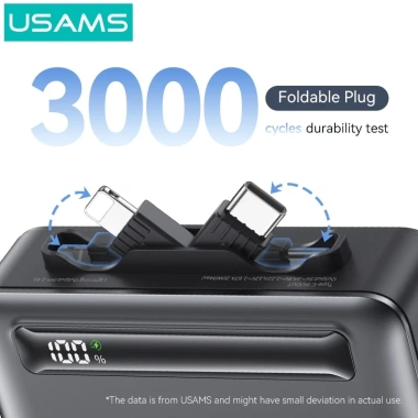 Usams 2in1 Mini Power Bank 4.500mAh – Sạc nhanh Type‑C & iP, Nhỏ Gọn, Giá 262.900₫ 4