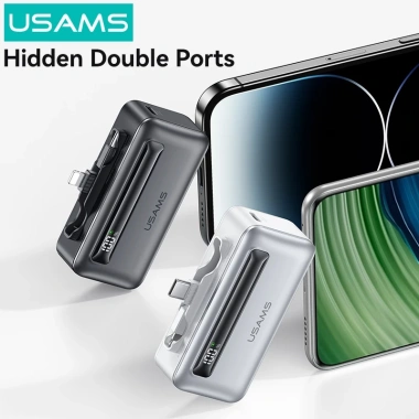Usams 2in1 Mini Power Bank 4.500mAh – Sạc nhanh Type‑C & iP, Nhỏ Gọn, Giá 262.900₫ 5