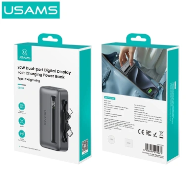 Usams 2in1 Mini Power Bank 4.500mAh – Sạc nhanh Type‑C & iP, Nhỏ Gọn, Giá 262.900₫ 9