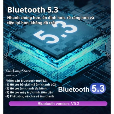 USB Bluetooth ô tô 5.3 đèn LED hiển thị - Âm thanh HD, giảm giá 95.000₫