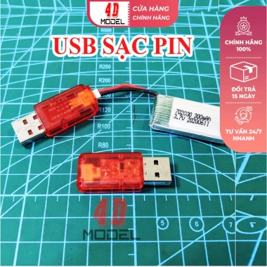 USB Sạc Pin 1S 3.7V cho Máy Bay Điều Khiển, Quadcopter, Drone, Flycam – 35.000₫