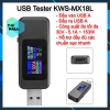 USB Tester KEWEISI KWS-MX18 MX18L - Đo dòng điện & điện áp, màn hình màu, sạc pin 139.000₫