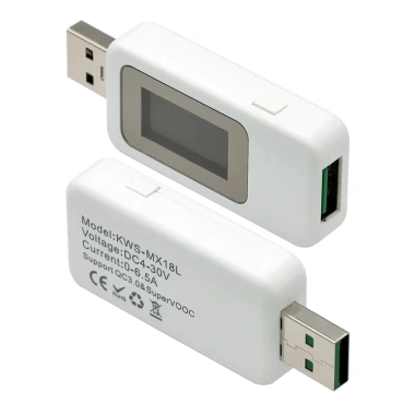 USB Tester KEWEISI KWS-MX18 MX18L - Đo dòng điện & điện áp, màn hình màu, sạc pin 139.000₫
