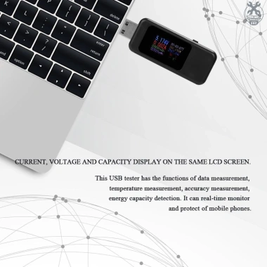 USB Tester KEWEISI KWS-MX18 MX18L - Đo dòng điện & điện áp, màn hình màu, sạc pin 139.000₫
