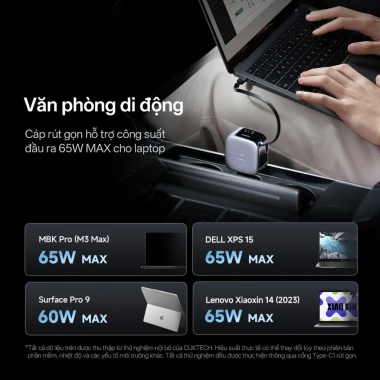Ưu Đãi Khai Trương CUKTECH Sạc Xe Hơi Nhanh 100W Cáp Rút 70cm Hỗ Trợ Xiaomi 90W & Laptop 65W - 569.000 VND 5