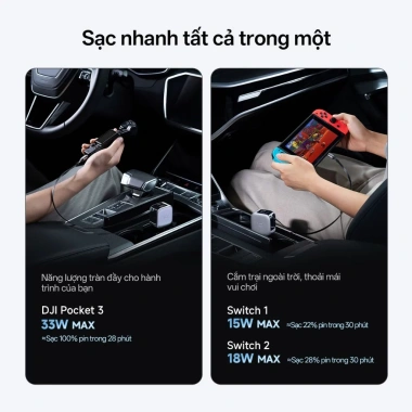 Ưu Đãi Khai Trương CUKTECH Sạc Xe Hơi Nhanh 100W Cáp Rút 70cm Hỗ Trợ Xiaomi 90W & Laptop 65W - 569.000 VND 6