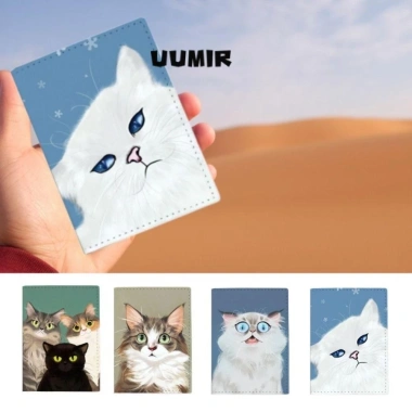 UUMIR Bao Hộ Chiếu Da PU Series Mèo Du Lịch Phim Hoạt Hình Đa Năng Bảo Vệ
