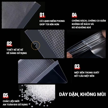 UUOY Túi hút chân không thực phẩm 1 mặt nhám - Đóng kín, bảo quản lâu, chỉ 35.000đ
