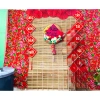 Vải chăn con công cổ xưa decor Tết, Trung thu, trải bàn - Giá 24.000đ giảm từ 29.520đ