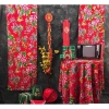 Vải chăn con công cổ xưa decor Tết, Trung thu, trải bàn - Giá 24.000đ giảm từ 29.520đ 3